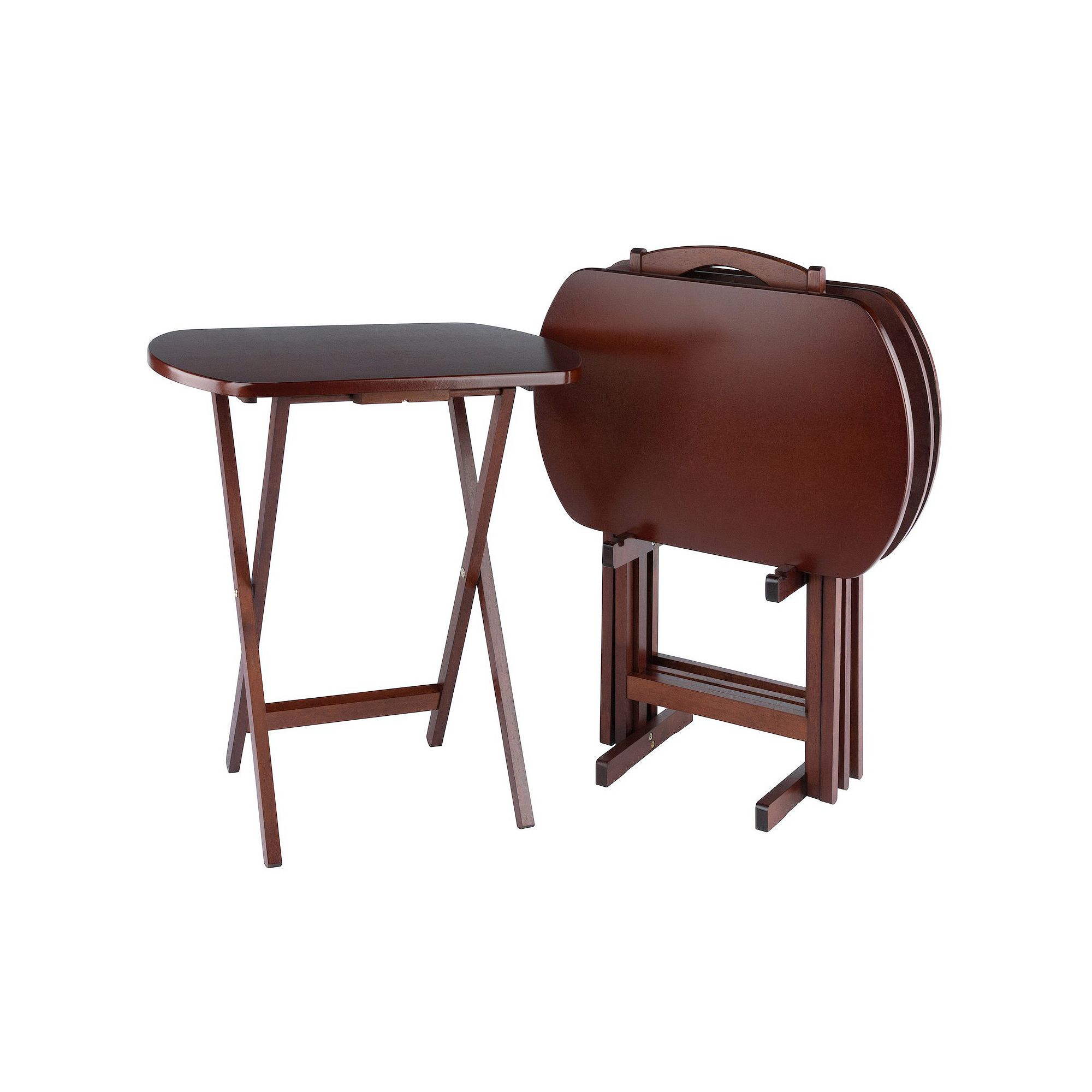 Winsome 5-pc. TV Tray Table Set, Antique Brown