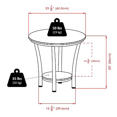 Winsome Maya Round End Table