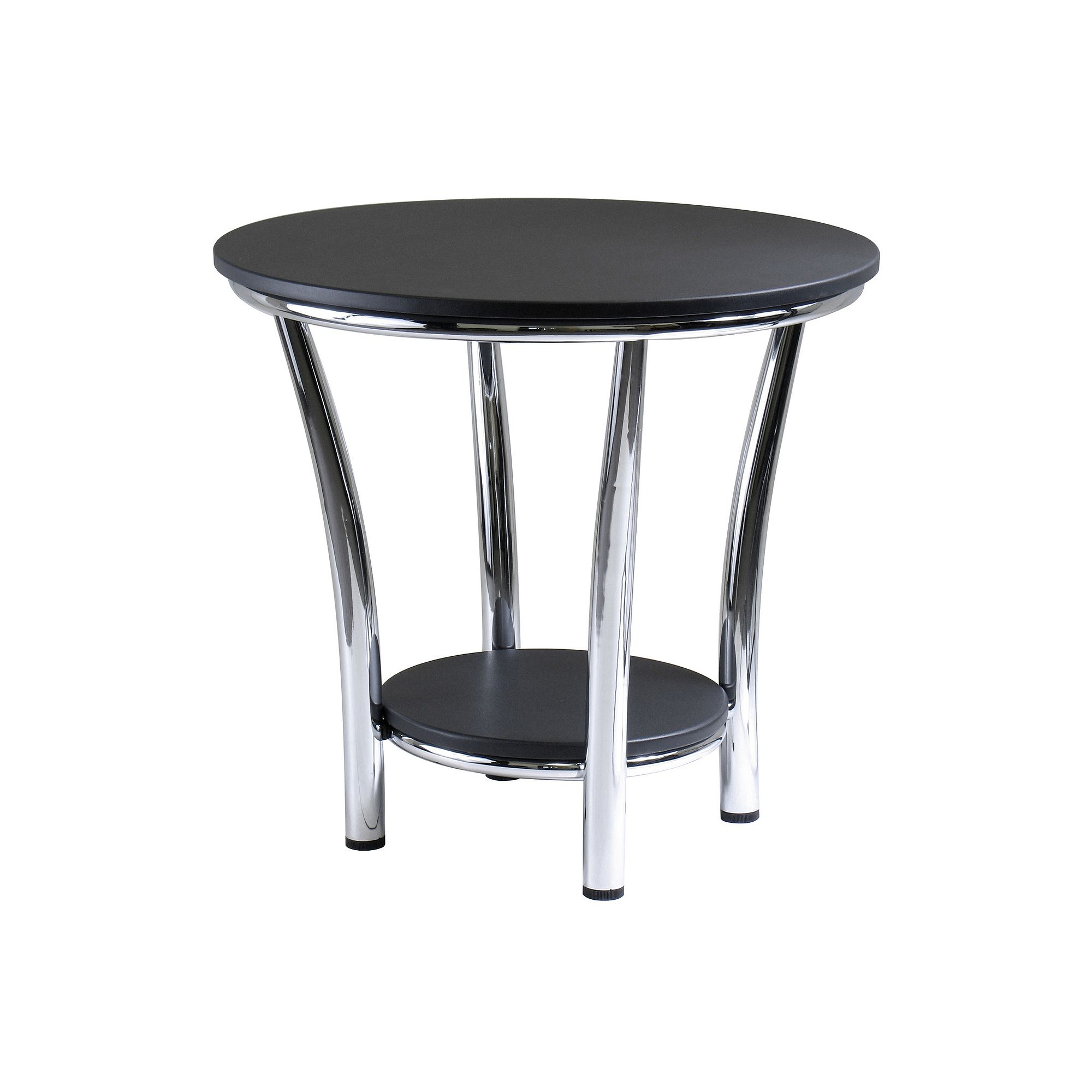 Winsome Maya Round End Table, Black