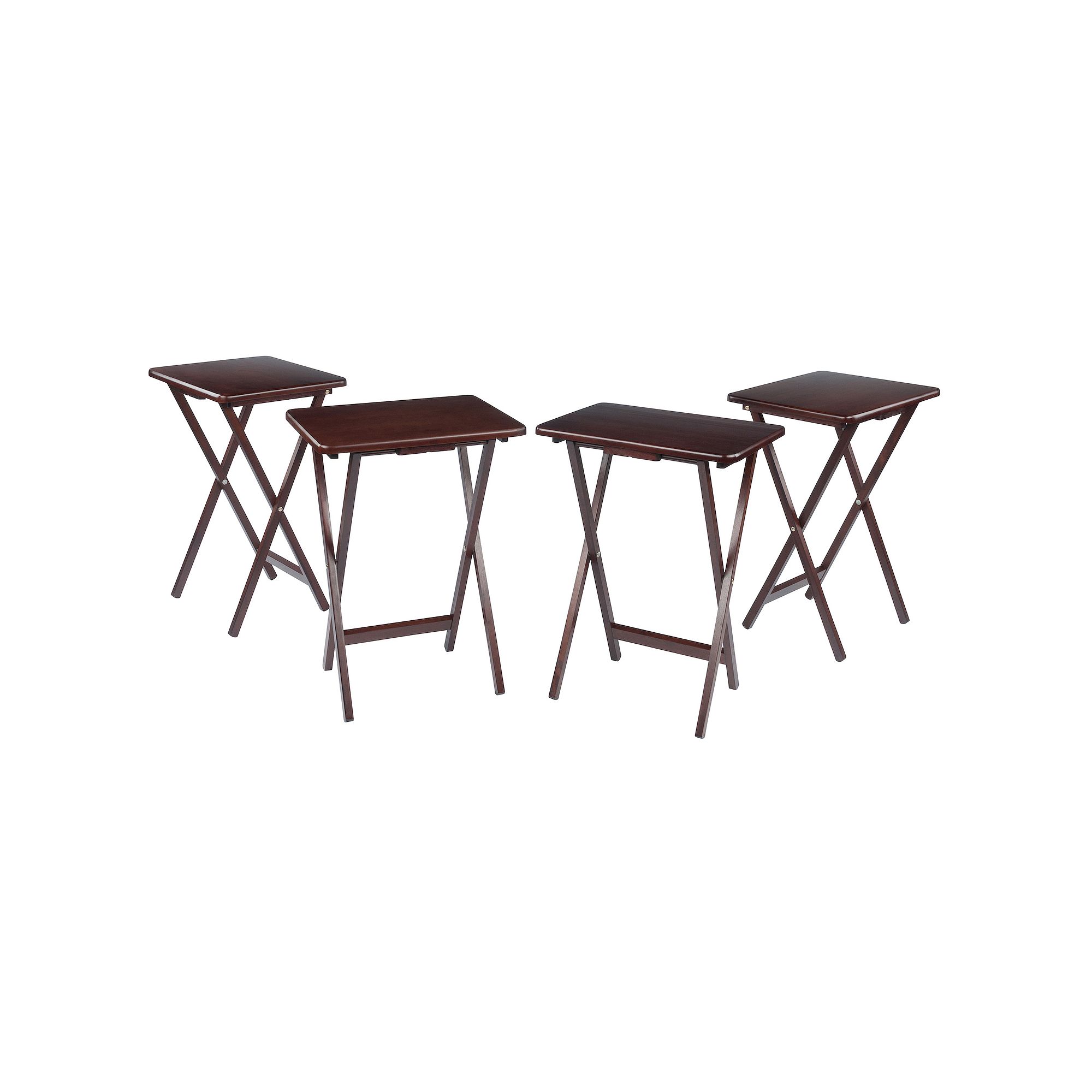 Winsome 4-Pc. TV Tray Table Set, Antique Brown