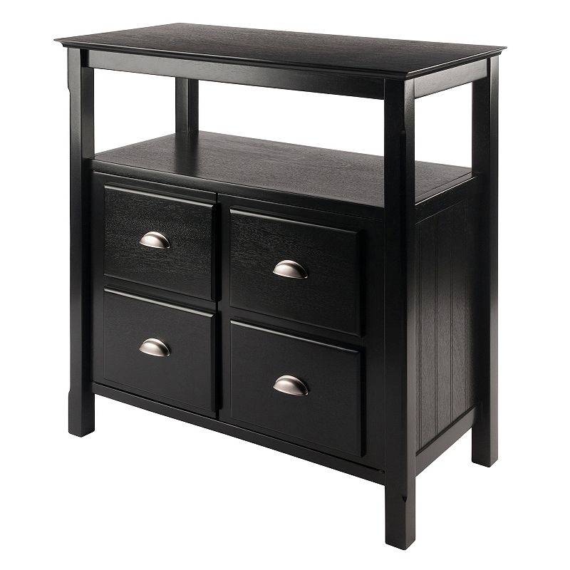 Winsome Timber Buffet Table, Black, Furniture