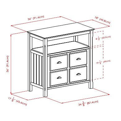 Winsome Timber Buffet Table