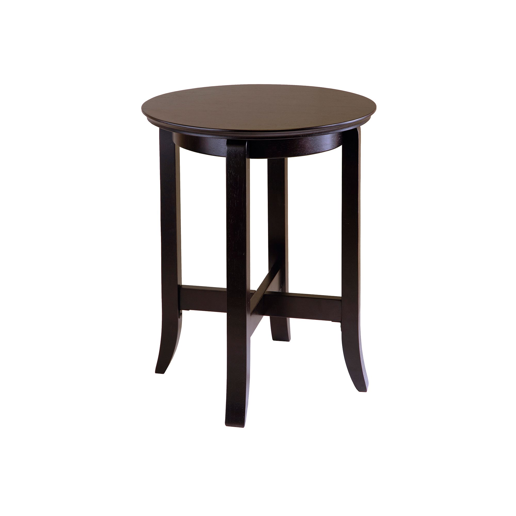 Winsome Toby Flared Legs End Table, Dark Brown