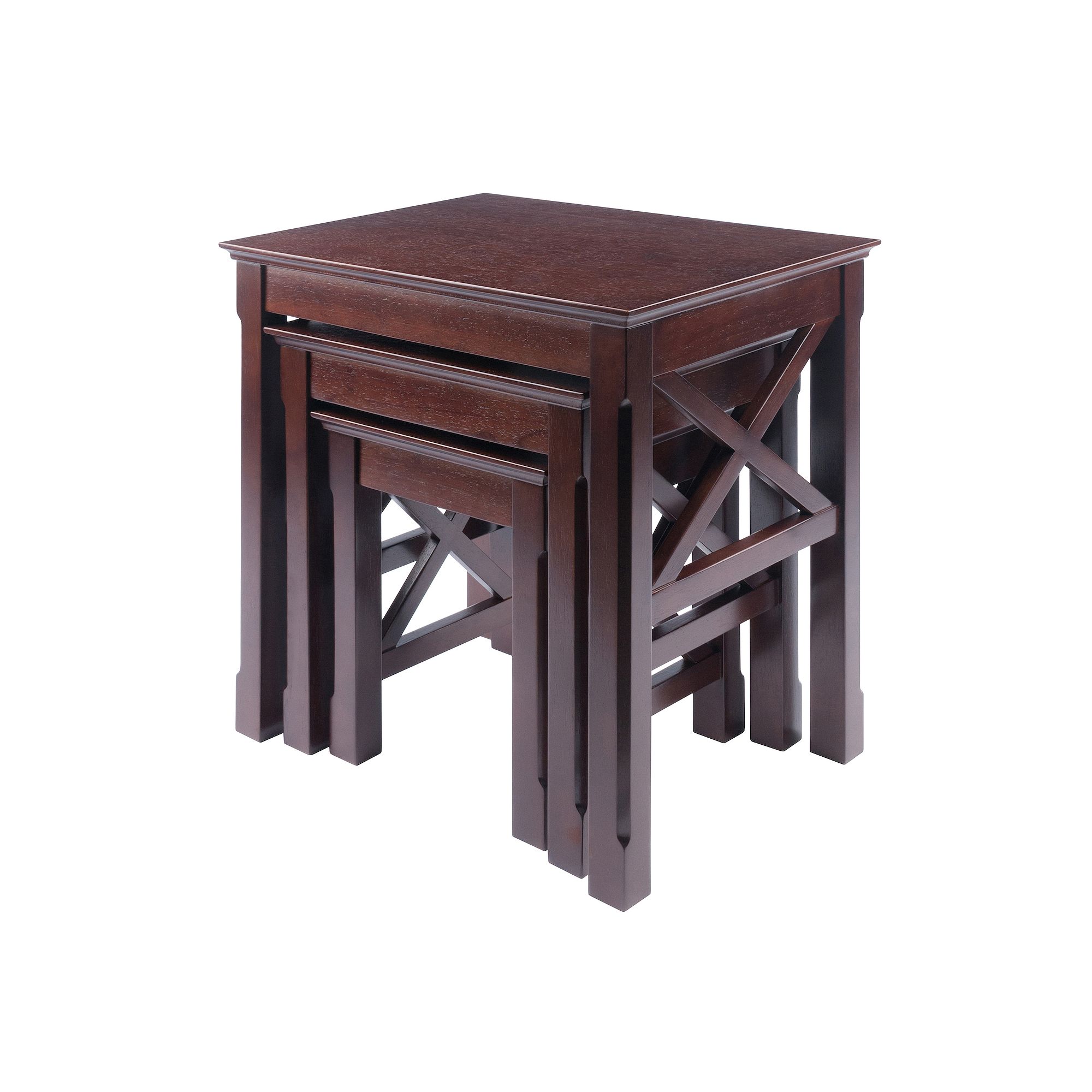 Winsome Xola 3-Piece Nesting Table Set, Cappuccino