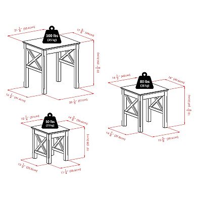 Winsome Xola 3-Piece Nesting Table Set