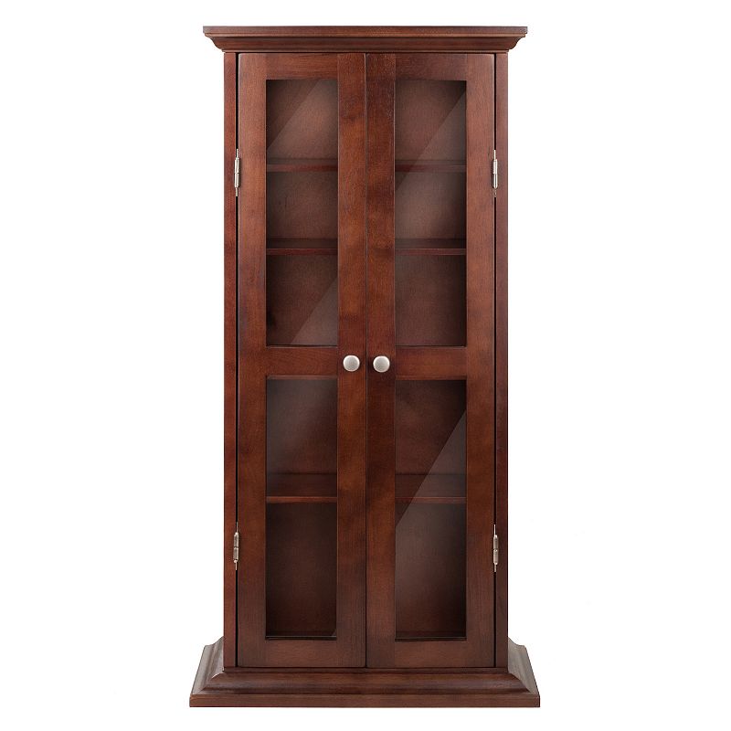 Winsome DVD/CD Cabinet, Brown, Furniture