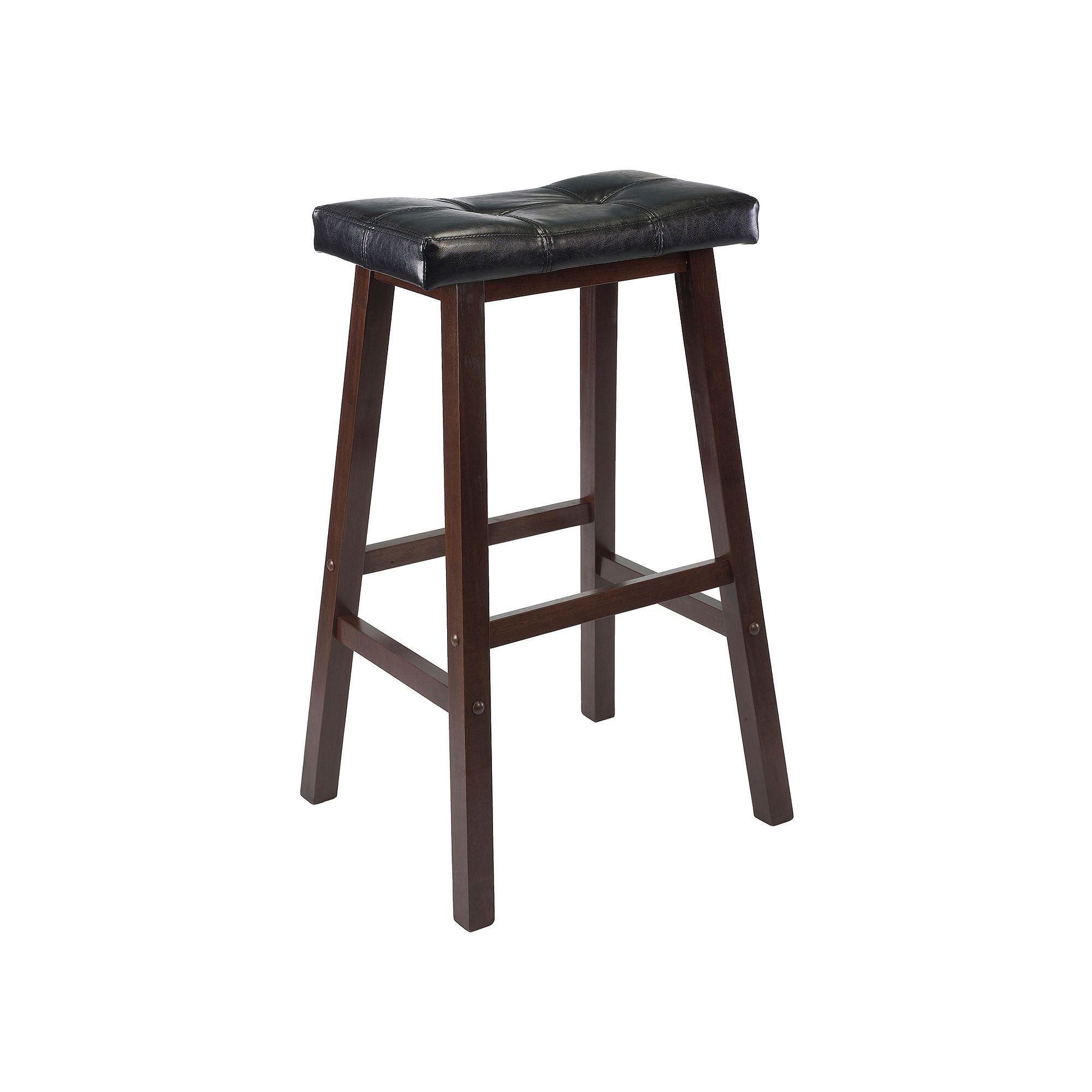Winsome Mona 29-in. Cushion Saddle Stool, Antique Brown