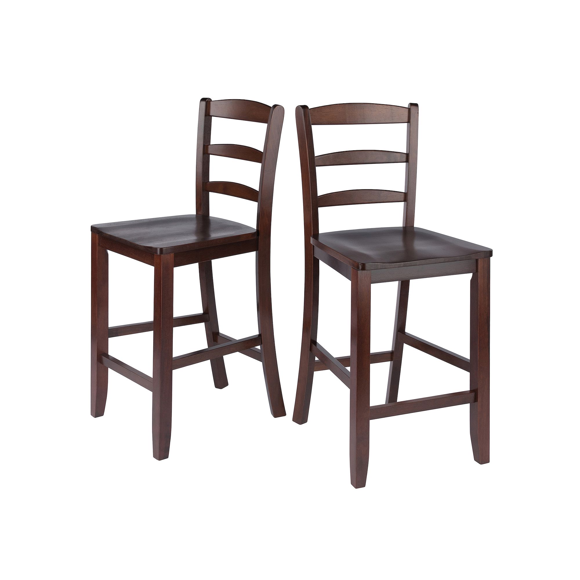 Winsome 2-pc. Ladder Back Stool Set, Antique Brown
