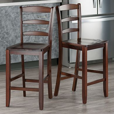 Winsome 2-pc. Ladder Back Stool Set