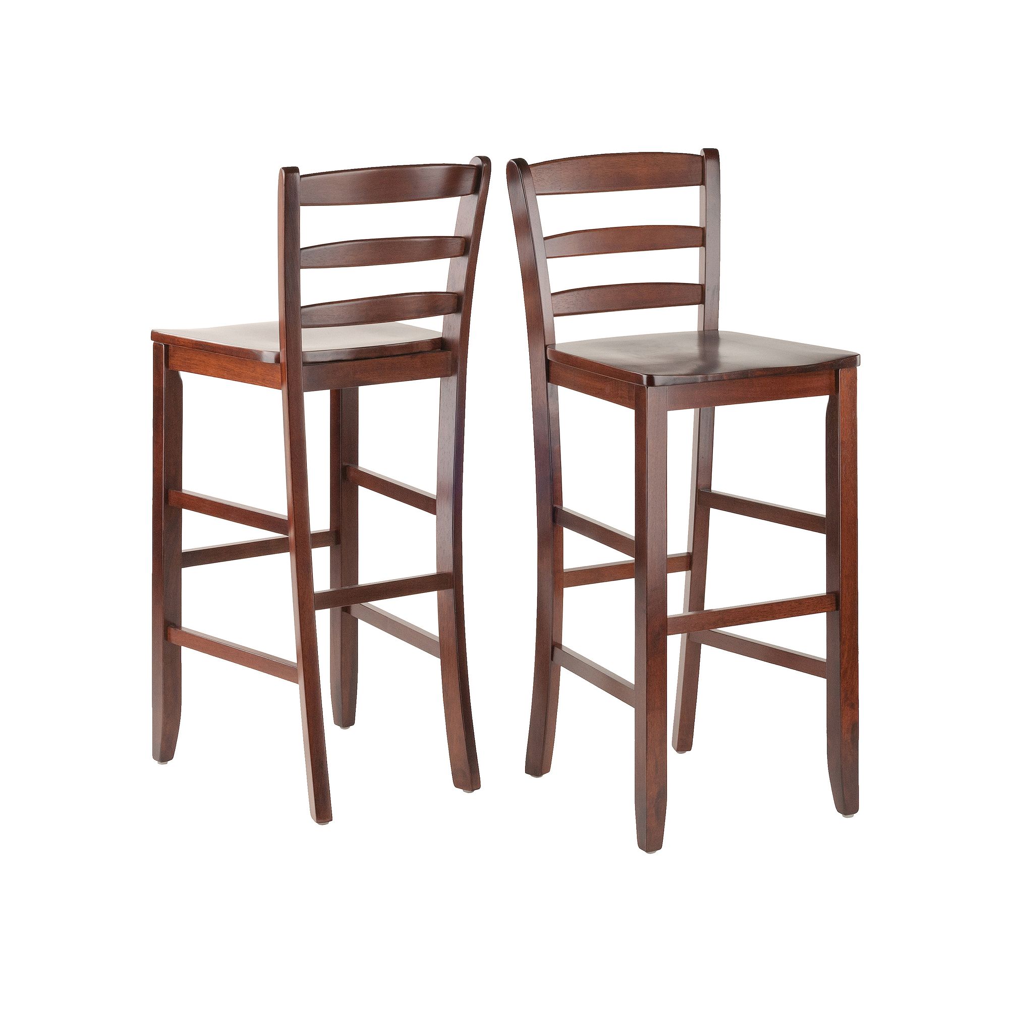 Winsome 2-pc. Tall Ladder Back Stool Set, Antique Brown