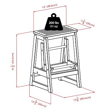 Winsome 2-pc. Double Step Stool Set