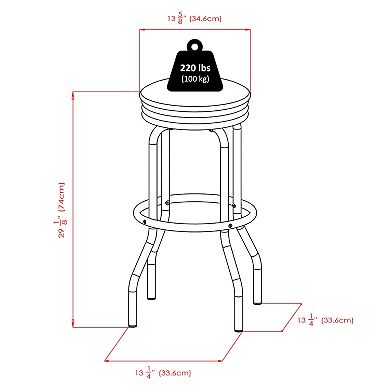 Winsome 2-pc. Summit Bar Stool Set