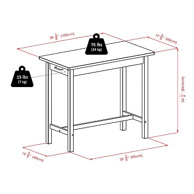 Winsome Kitchen Island 3-piece Set