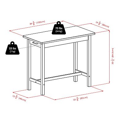 Winsome 3-pc. Kitchen Island Set with Cushions