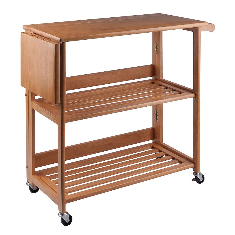 Winsome Foldable Kitchen Cart, Brown, Furniture