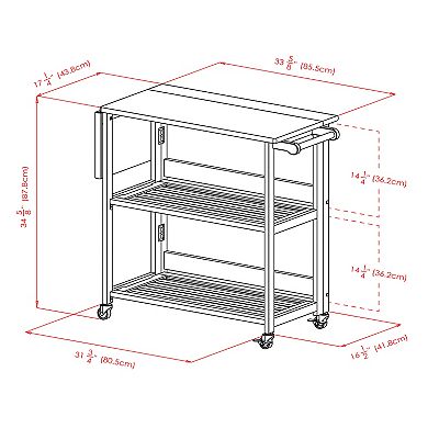 Winsome Foldable Kitchen Cart