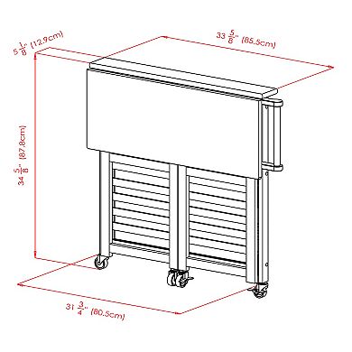 Winsome Foldable Kitchen Cart