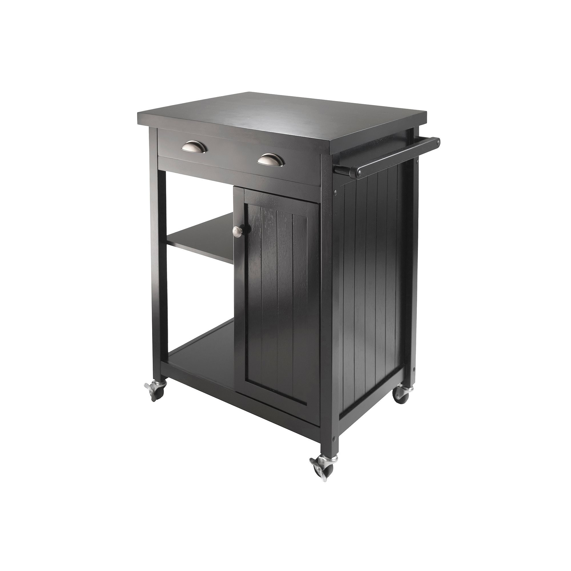 Winsome Timber Kitchen Cart, Black