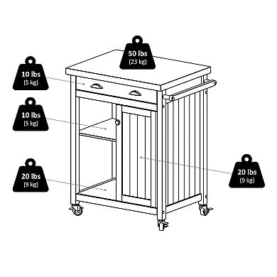 Winsome Timber Kitchen Cart