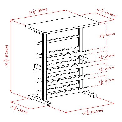 Winsome 24-Bottle Wine Rack