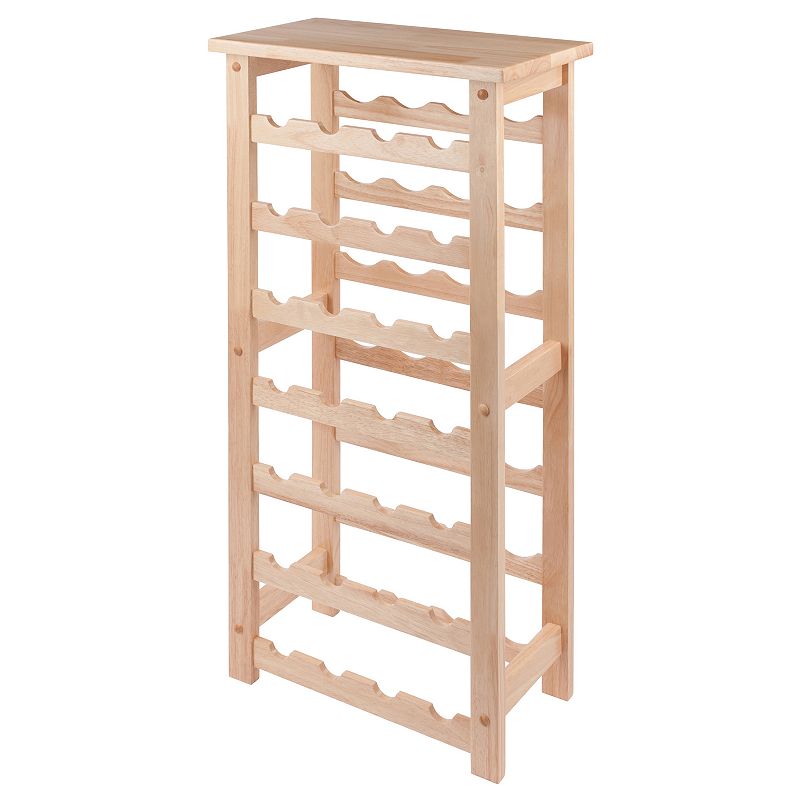 Winsome 28-Bottle Wine Rack, Brown, Furniture
