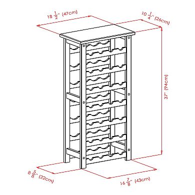 Winsome 28-Bottle Wine Rack