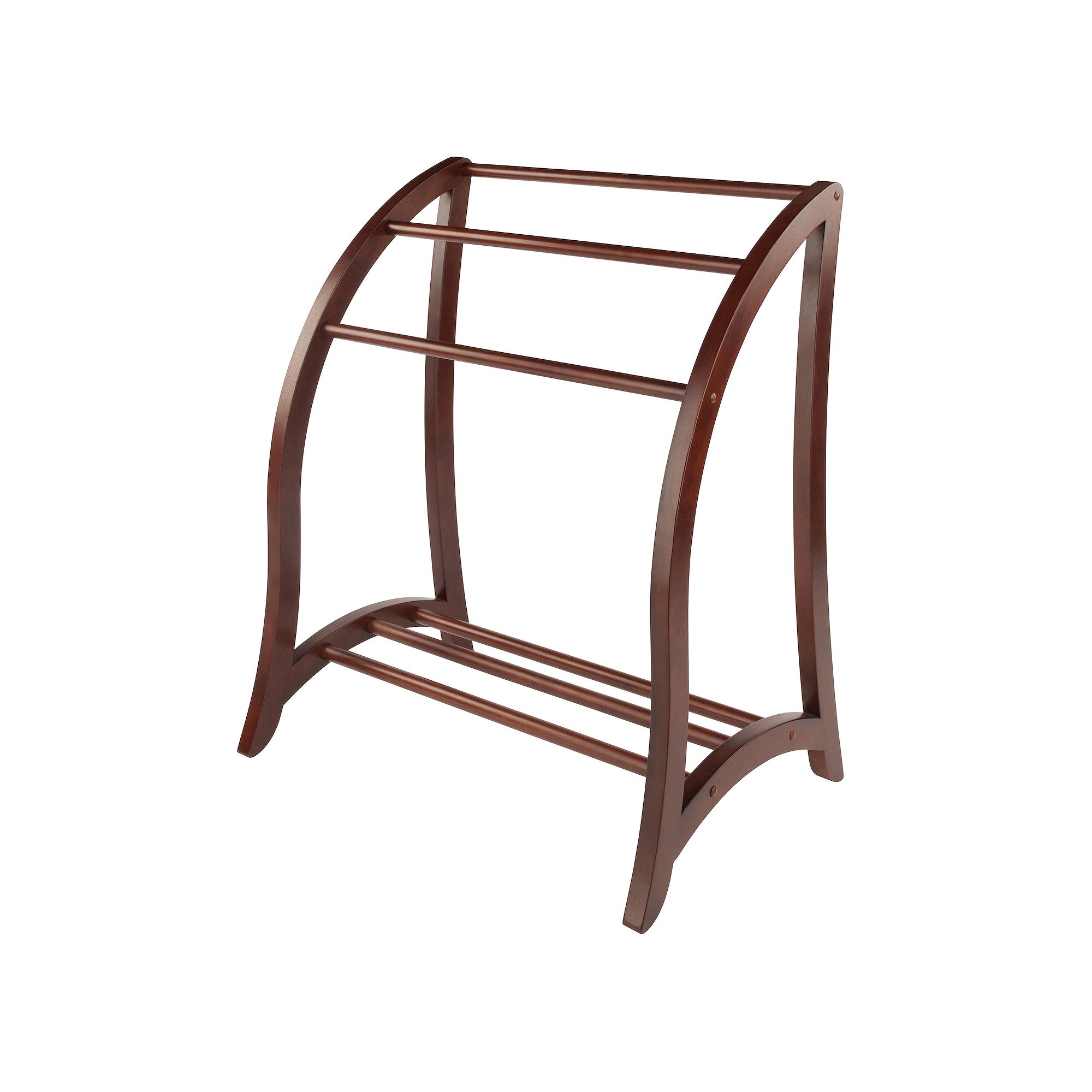 Winsome Curved Quilt Rack, Antique Brown