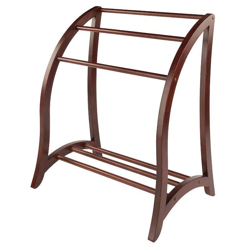 Winsome Curved Quilt Rack, Brown, Furniture
