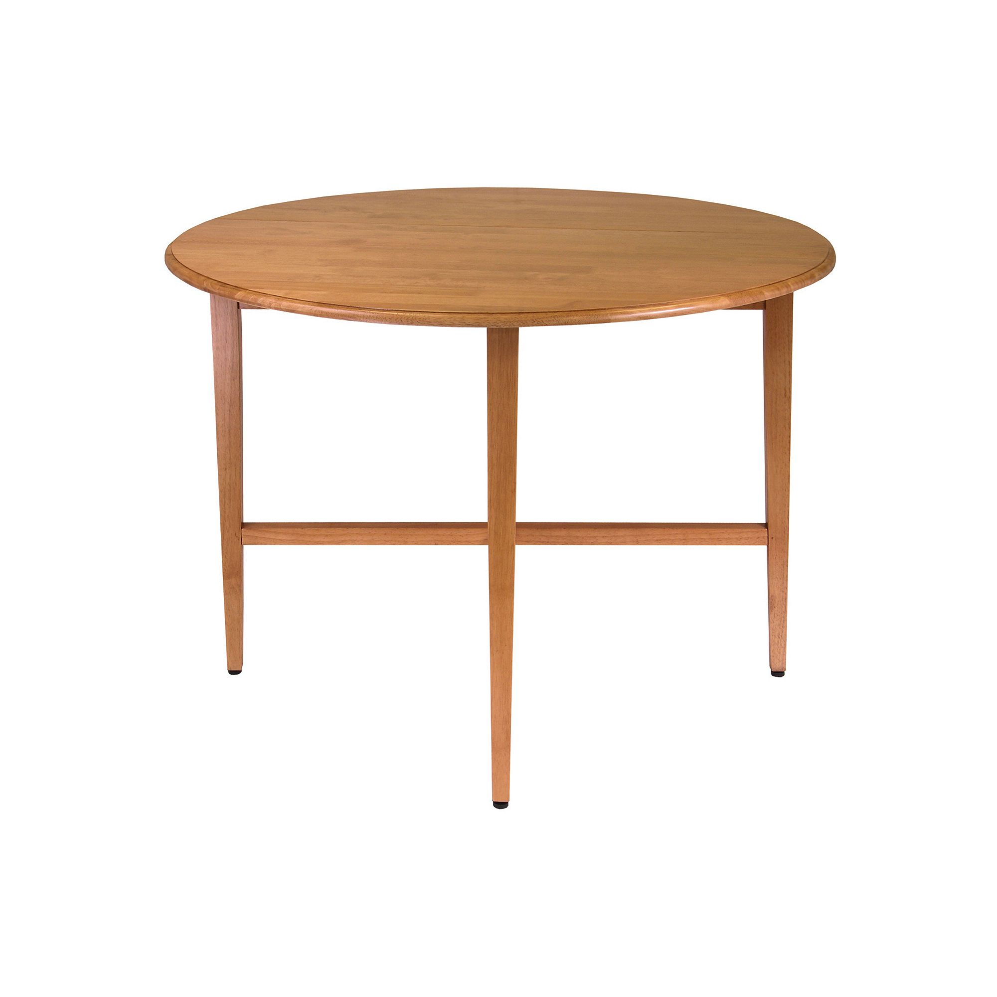 Winsome Hannah Round Drop-Leaf Table, Light