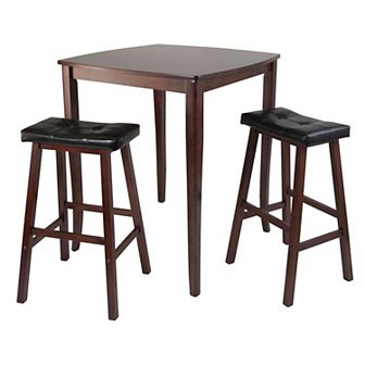 Winsome Inglewood Pub Dining Table & Padded Stool Set