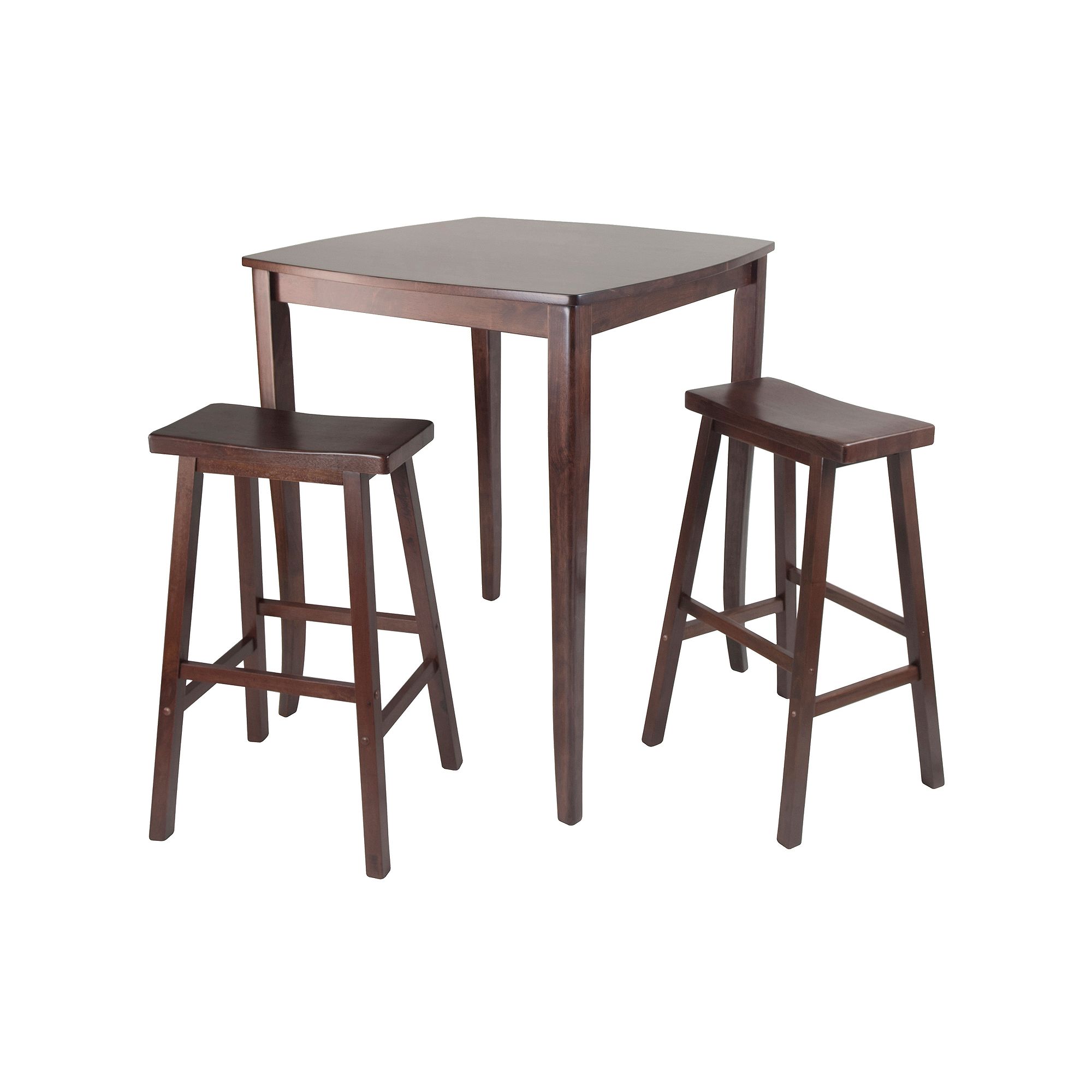 Winsome Inglewood 3-pc. Saddle Seat Pub Dining Table Set, Antique Brown