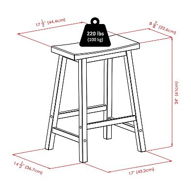 Winsome Lynnwood 3-pc. Saddle Stool Dining Set