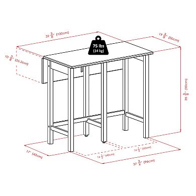 Winsome Lynnwood 3-pc. Saddle Stool Dining Set