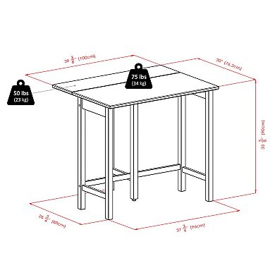 Winsome Lynnwood 3-pc. Saddle Stool Dining Set