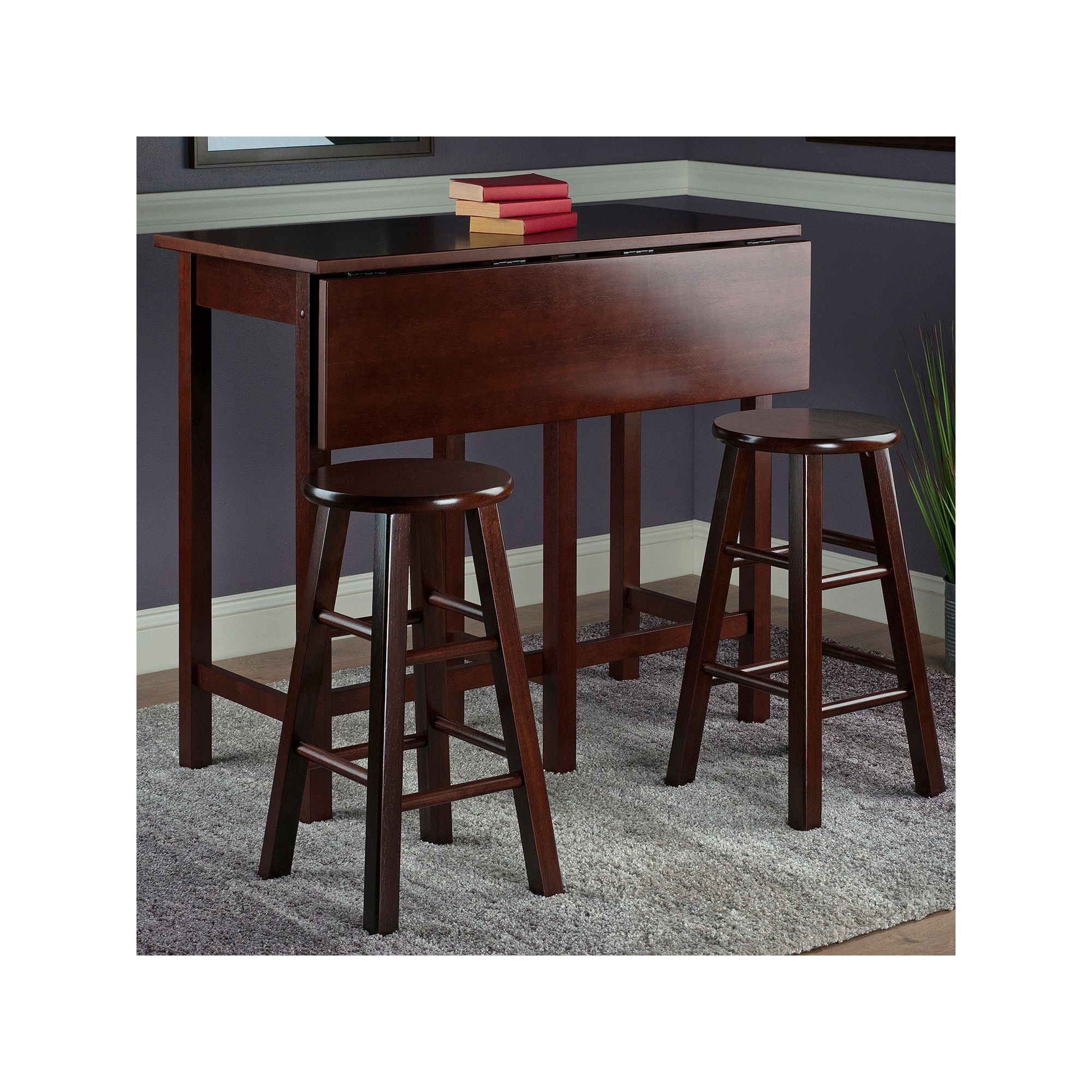 Winsome Lynnwood 3-pc. Island Dining Set, Antique Brown