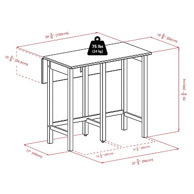 Winsome Lynnwood 3-pc. Island Dining Set