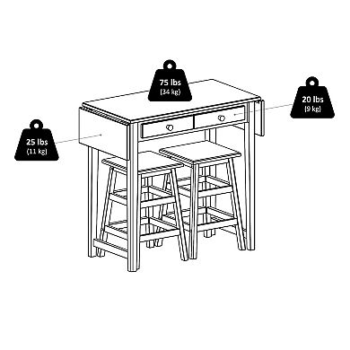 Winsome Mercer 3-pc. Table Set