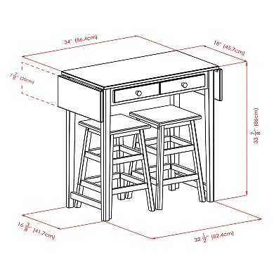 Winsome Mercer 3-pc. Table Set