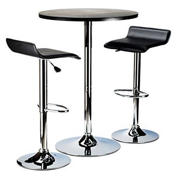 Winsome Spectrum 3 pc Low Profile Stools Pub Table Set
