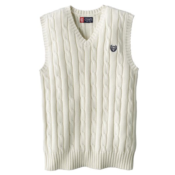 Boys 8-20 Chaps Cable-Knit Sweater Vest