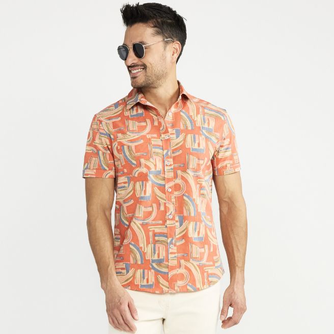 As the weather heats up, you stay cool. Shop casual shirts that wick away  moisture.