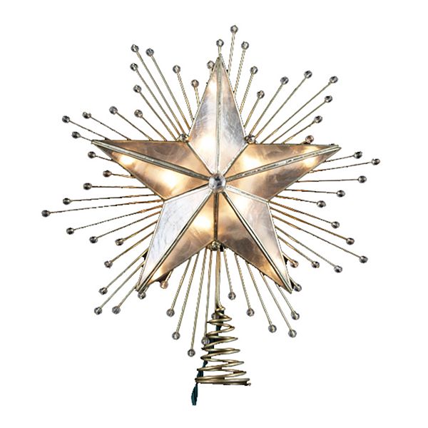 Kurt Adler Capiz Star PreLit Tree Topper