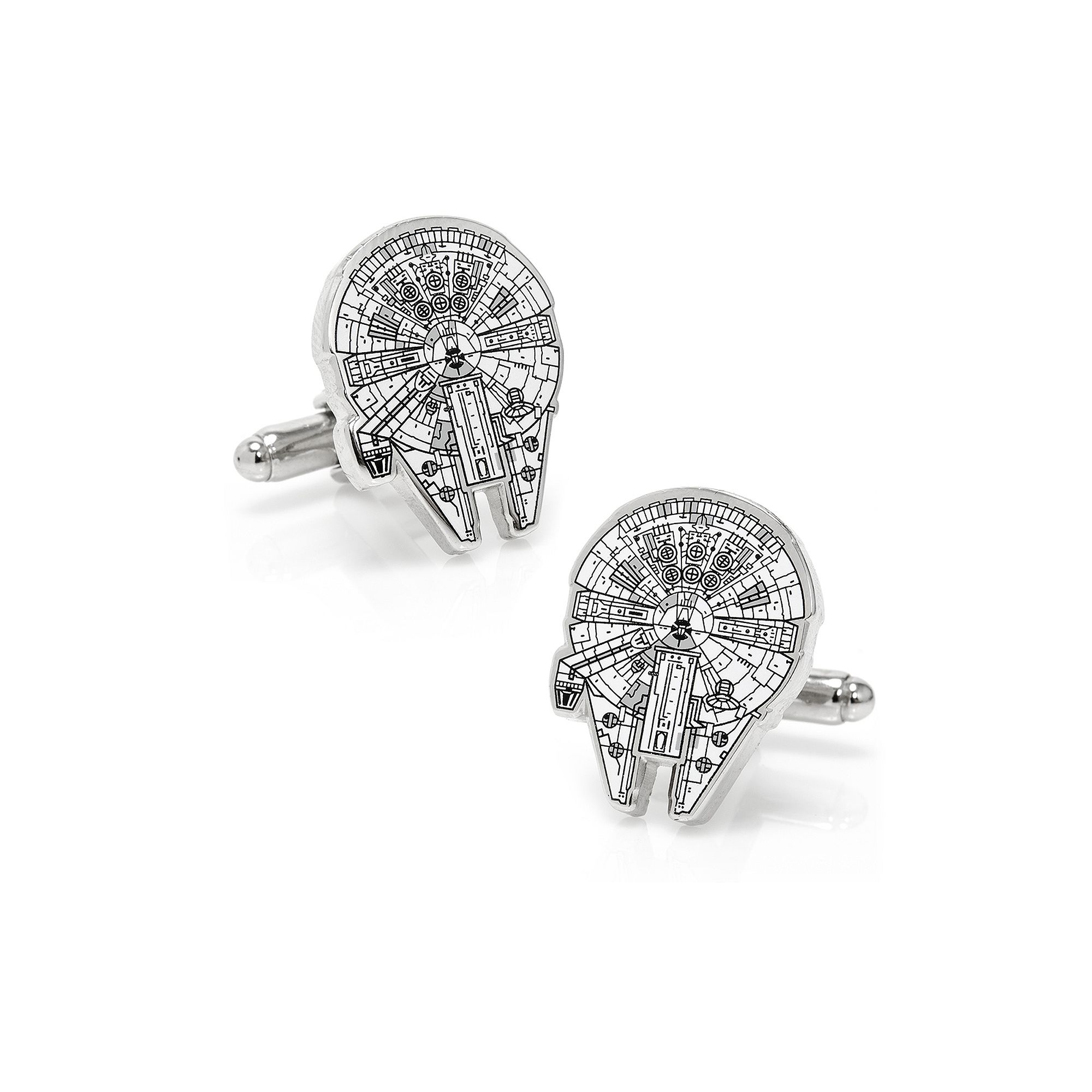 Mens Cuff Links, Inc. Star Wars Millenium Falcon Blueprint Cuff Links, Non
