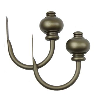 Rod Desyne Polished Knob 2 pk Curtain Holdbacks