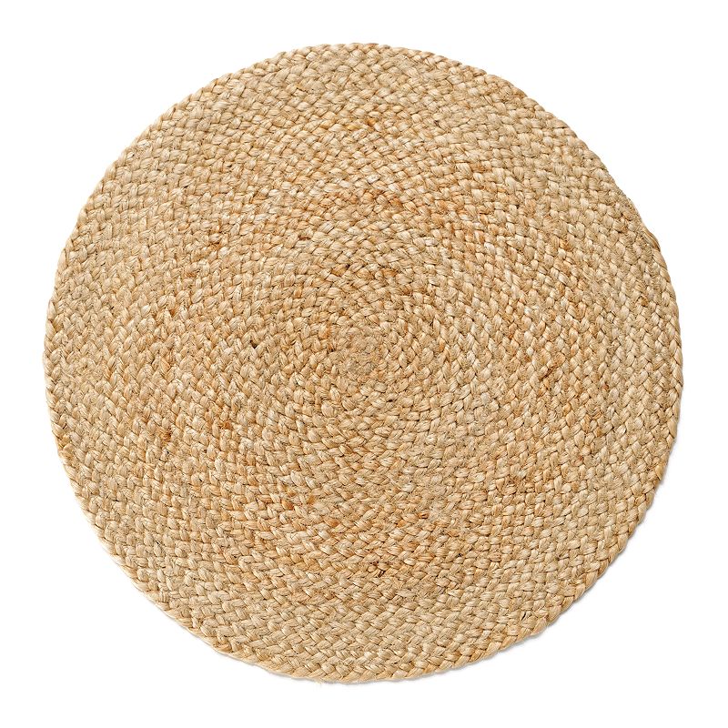 Jute Round Placemat, Brown, Fits All