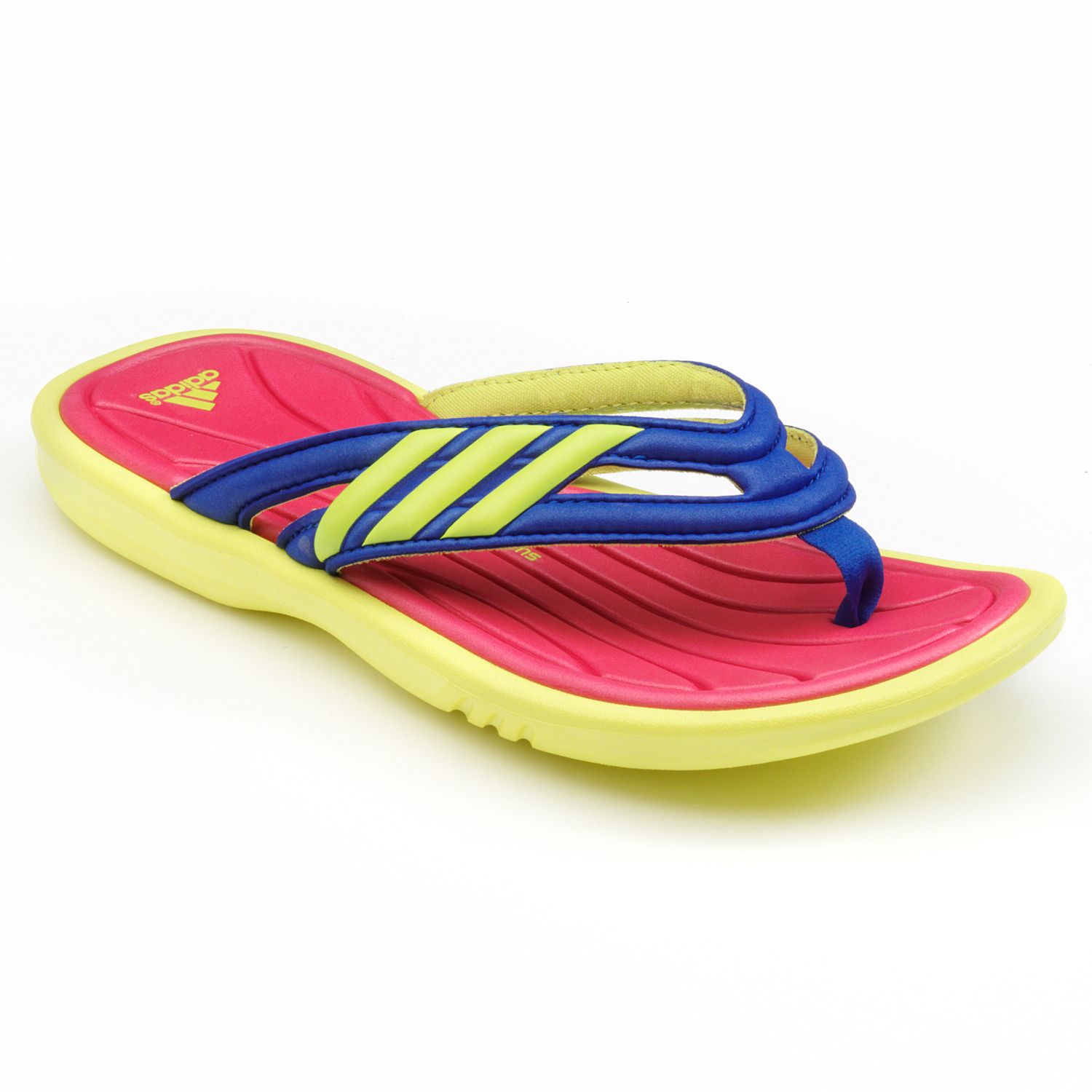 adidas multicolor slippers