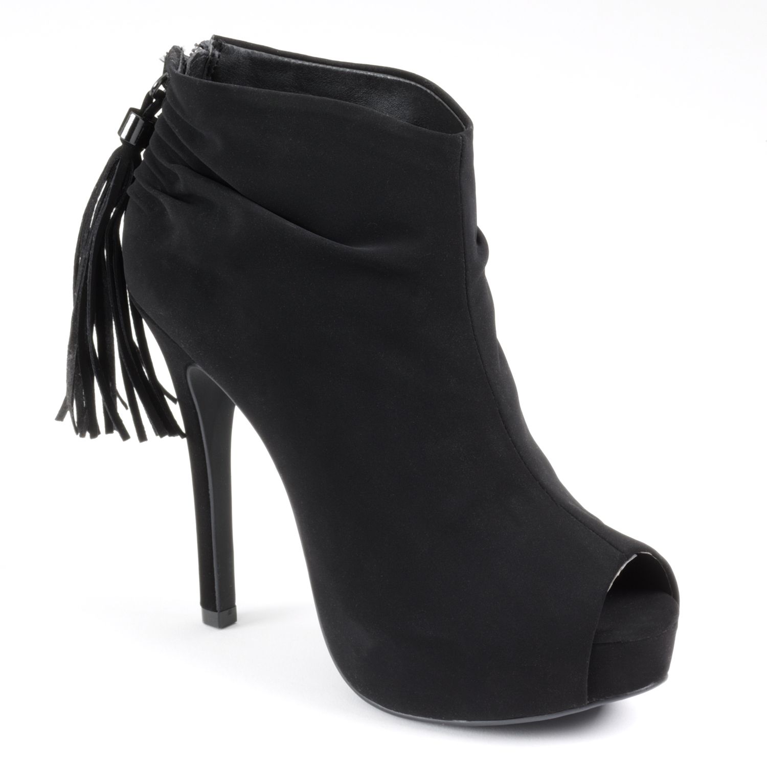 kohls peep toe booties