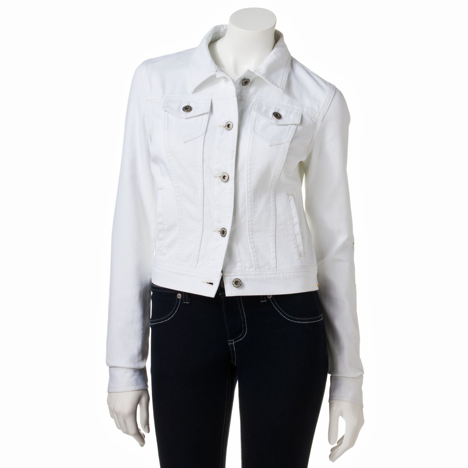 kohls white denim jacket