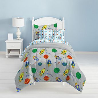 Dream Factory Space Rocket 5 pc Twin Bed Set