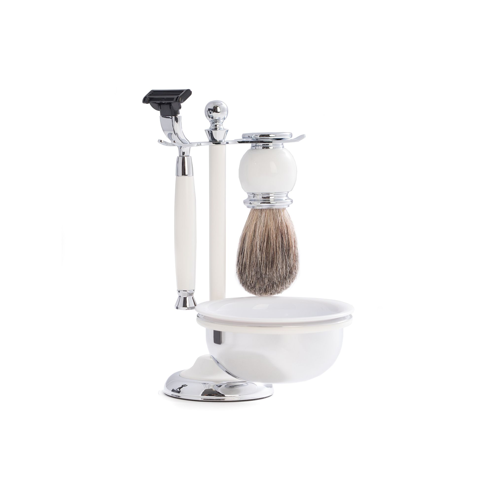 4-pc. Mach3 Shaving Kit, White